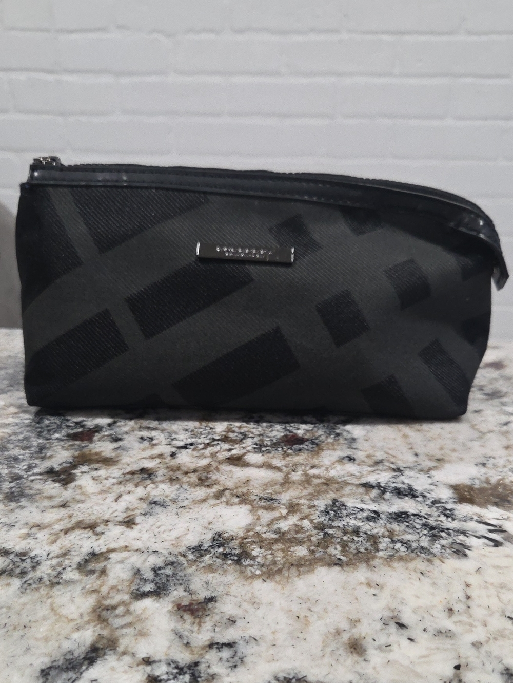 Burberry Black Patterned Cosmetic Pouch